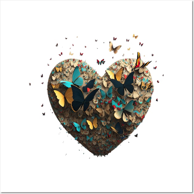 Butterfly Heart Wall Art by Feneli Creatives